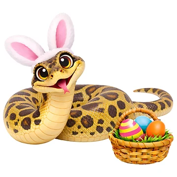 Artwork thumbnail, Sweet Python Easter by Sillytoe