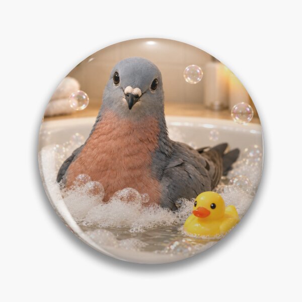 Item preview, Happy Passenger Pigeon Bubble Bath designed and sold by Sillytoe.