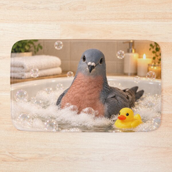 Item preview, Happy Passenger Pigeon Bubble Bath designed and sold by Sillytoe.