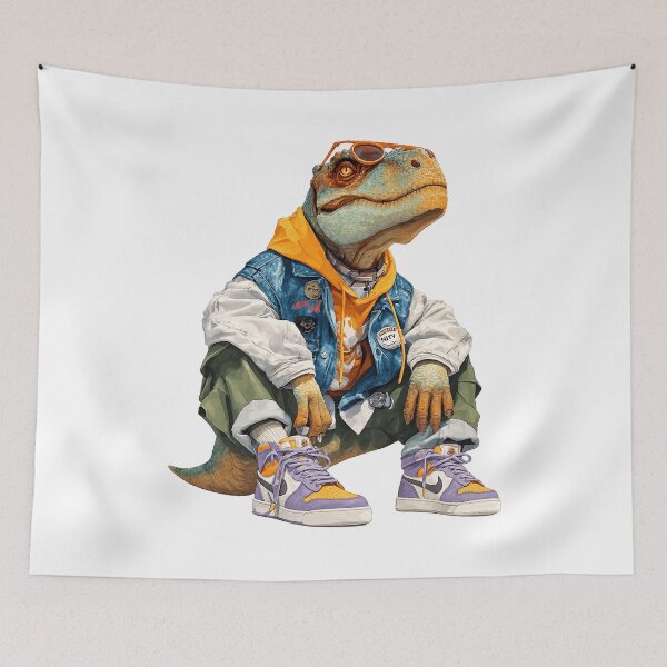 Item preview, Retro Streetwear Dinosaur Raptor Urban Style designed and sold by chiarodilunae.