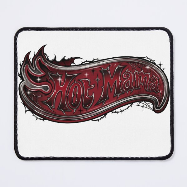 Item preview, Gothic Chrome Hot Mama Y2K Lettering designed and sold by EmberlitPublish.