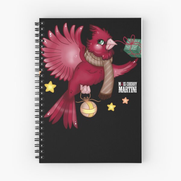 Item preview, Cardinal Bird Holding Gift Cute Cartoon designed and sold by byKESKiN.