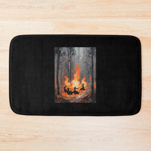 Item preview, Witch Ritual Bonfire Dance Impressionist Oil Painting designed and sold by Dong37xLacAamM.