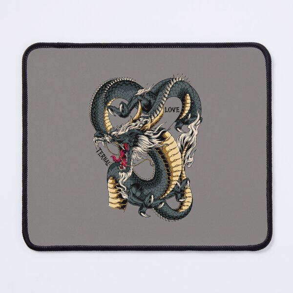 Item preview, Fierce Black and Gold Oriental Dragon Coiled-69 designed and sold by JulianLohs.