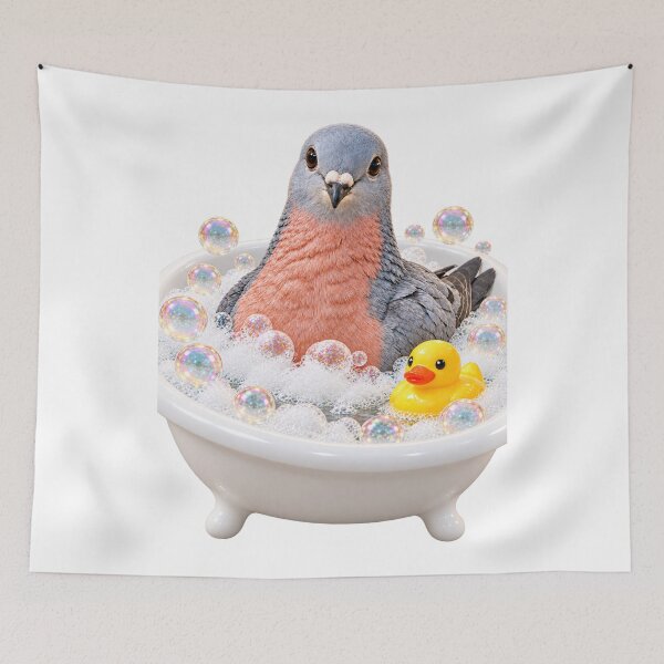 Item preview, Cheerful Passenger Pigeon Bubble Bath designed and sold by Sillytoe.