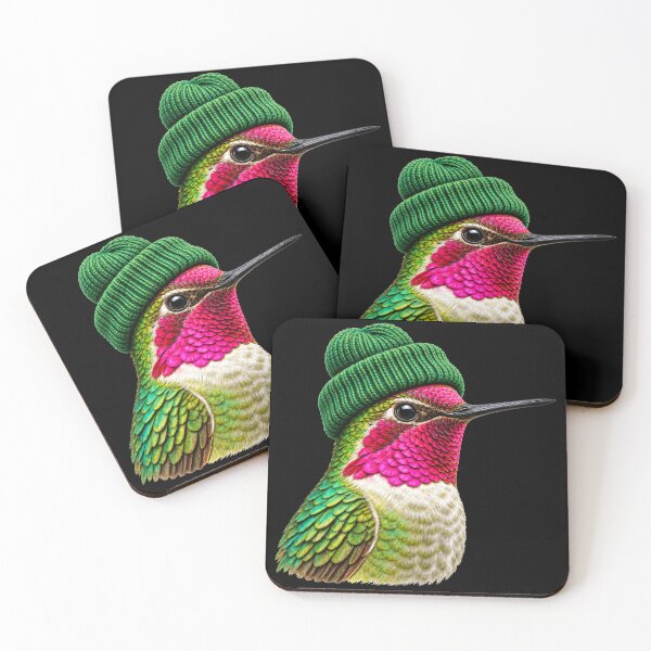 Item preview, Anna's Hummingbird Wearing Beanie Retro Birding Birder Graphic designed and sold by jundobays.