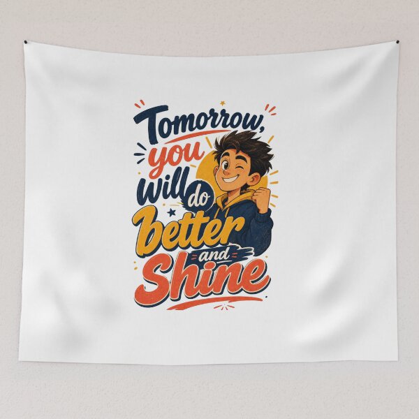 Item preview, Tommorrow, you will do better and shine! designed and sold by GoodPlaceToShop.