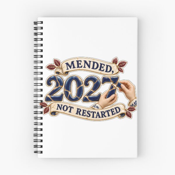 Item preview, Mended Not Restarted Gold Repaired New Year 2027 designed and sold by RAX Mirth Studio.