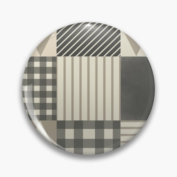 Item preview, Neutral Geometric Grid - Warm Taupe & Charcoal Plaid Patchwork designed and sold by mstouten.