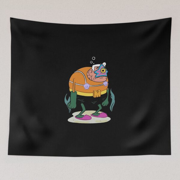Item preview, Funny Deep Sea Comic Hero Mascot designed and sold by LilyanSmith64.