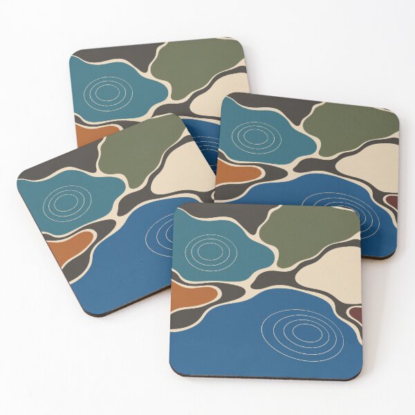 Item preview, Tide Pool – Abstract Coastal Bath Mat designed and sold by astersgraphics.