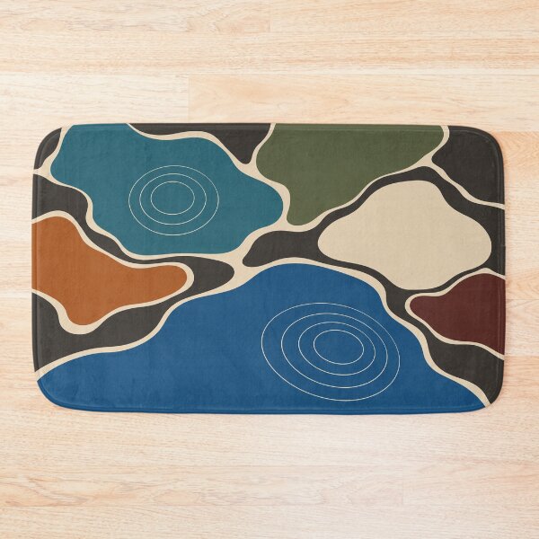 Item preview, Tide Pool – Abstract Coastal Bath Mat designed and sold by astersgraphics.