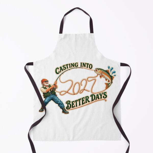 Item preview, Casting Into Better Days Fishing New Year 2027 designed and sold by RAX Mirth Studio.