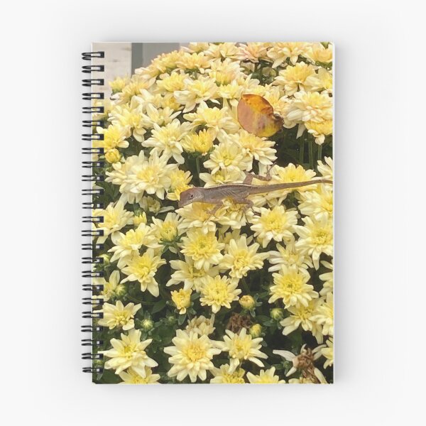 Item preview, Brown anole lizard on yellow mums  designed and sold by Ben Waggoner.