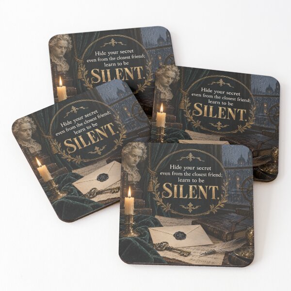 Item preview, Beethoven Quote: Hide Your Secret Learn to Be Silent designed and sold by DoReMiStudio.