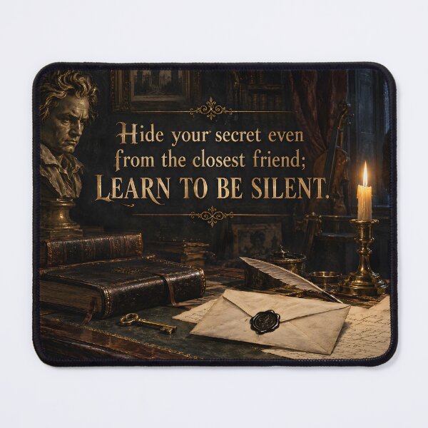 Item preview, Beethoven Quote: Hide Your Secret Learn to Be Silent designed and sold by DoReMiStudio.
