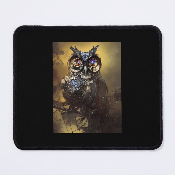 Item preview, Steampunk Mechanical Owl Abstract Cybernetic Animal Art designed and sold by Dong37xLacAamM.