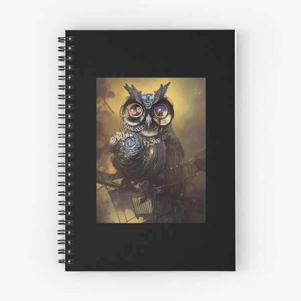 Item preview, Steampunk Mechanical Owl Abstract Cybernetic Animal Art designed and sold by Dong37xLacAamM.