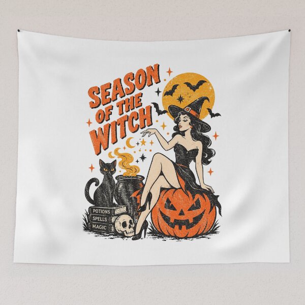 Item preview, Season Of The Witch Vintage Halloween Pinup designed and sold by Pixelfloraa.