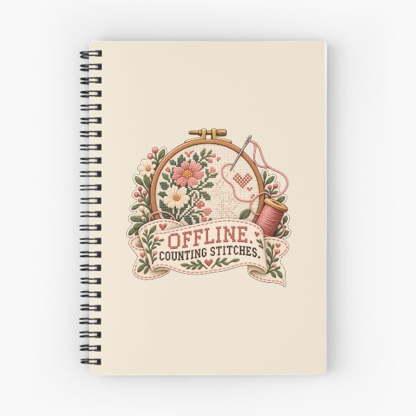 Item preview, Needlepoint Humor Embroidery Hoop – Offline Counting Stitches designed and sold by novadawy.