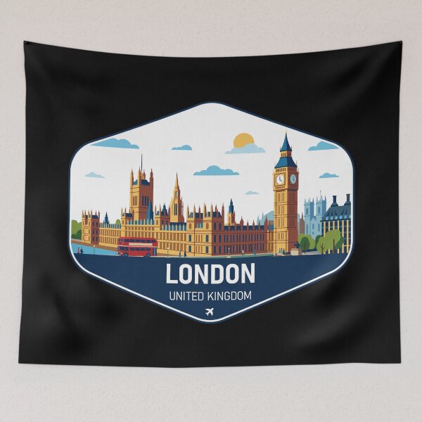 Item preview, London United Kingdom Travel Souvenir designed and sold by RareDeerArt.