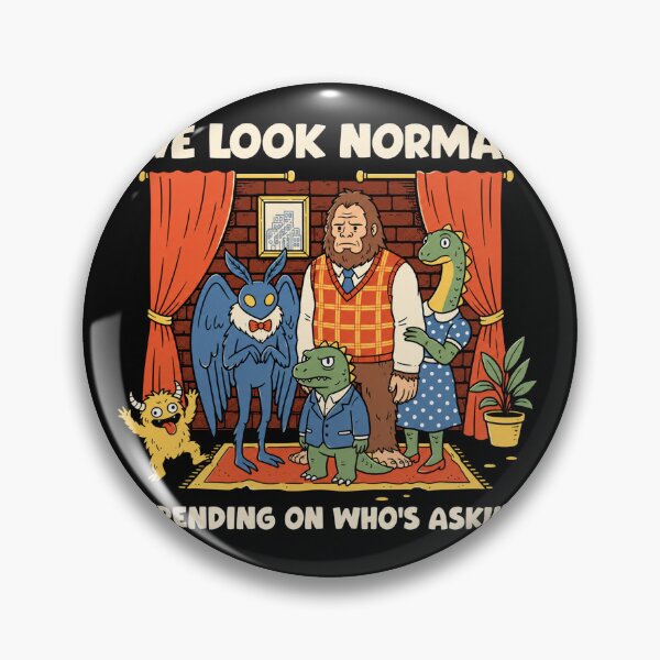 Item preview, We Look Normal Mothman Bigfoot Loch Ness Funny Halloween designed and sold by OMITTEROMINOUS.