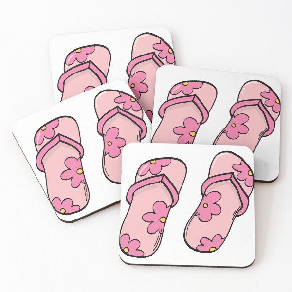 Item preview, Pink floral flip flops designed and sold by FashionTimeZone.
