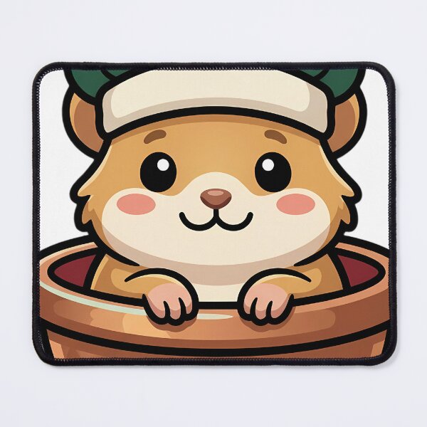 Item preview, Cute Dormouse Baker in a Copper Mixing Bowl at Christmas designed and sold by pumsquare.