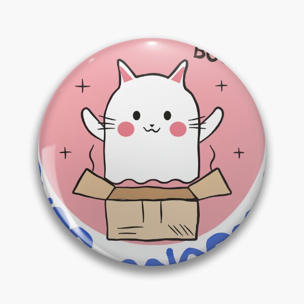 Artikelvorschau, Purr-anormal Cute Ghost Cat in a Box Doodle entworfen und verkauft von somebasic.