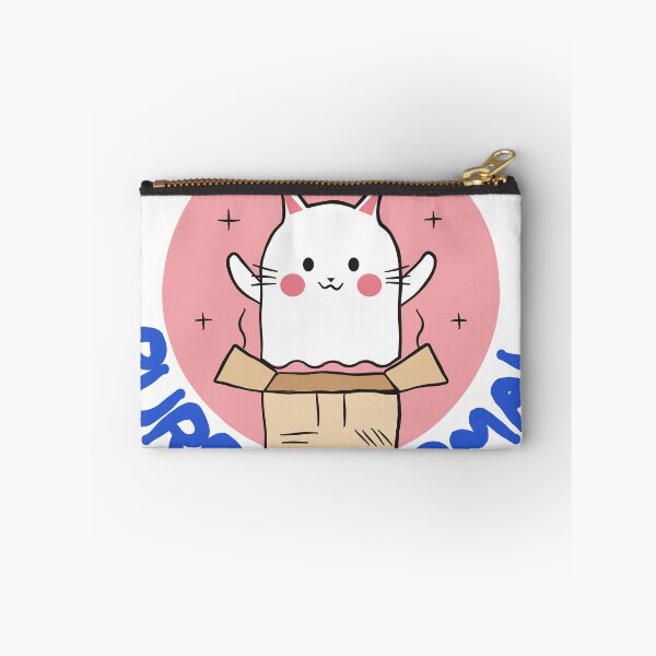 Item preview, Purr-anormal Cute Ghost Cat in a Box Doodle designed and sold by somebasic.