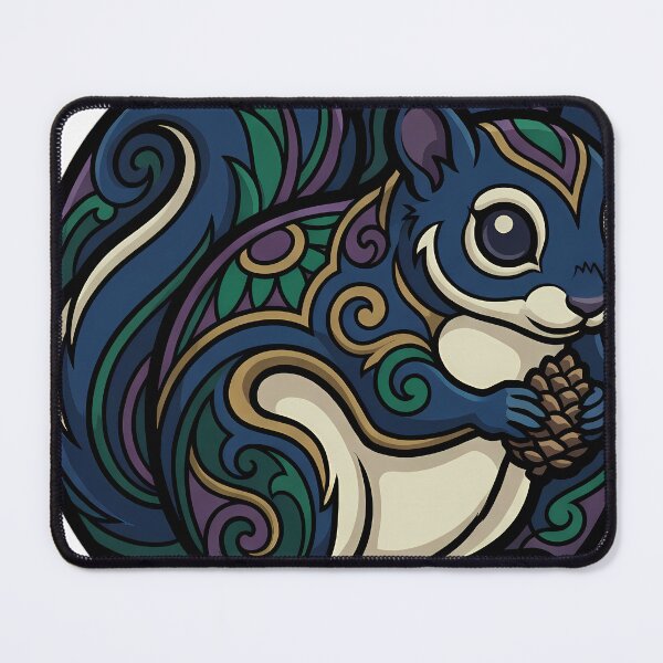Item preview, Gothic Witches Sabbath — Flying Squirrel with a Pine Cone — Dark Familiar Emblem designed and sold by IllumeInk.