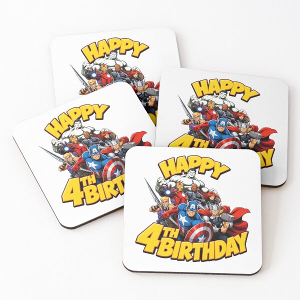 Item preview, Happy 4th Birthday Superhero designed and sold by AfroClothing.