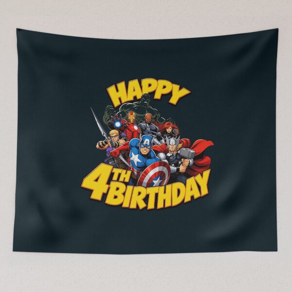 Item preview, Happy 4th Birthday Superhero designed and sold by AfroClothing.