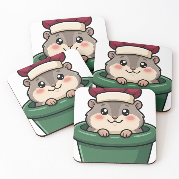 Item preview, Cute Lemming Baker in a Green Glazed Pudding Basin designed and sold by pumsquare.