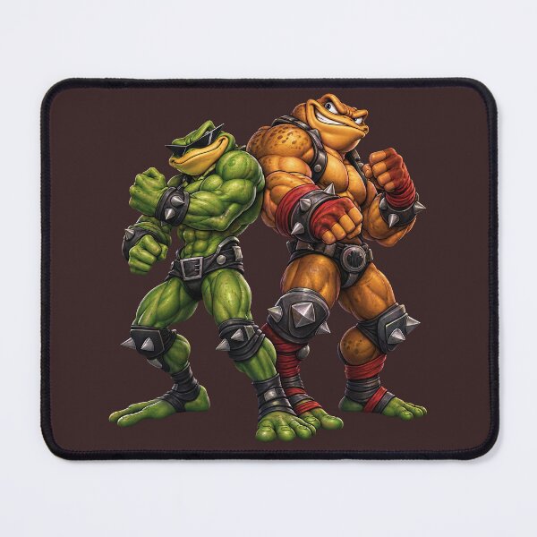 Item preview, Brutal Toad Warriors Sticker – Retro Arcade Fighting Duo designed and sold by Felixuss.