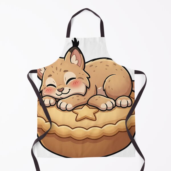 Item preview, Cute Lynx Kitten Sleeping on a Giant Mince Pie designed and sold by pumsquare.