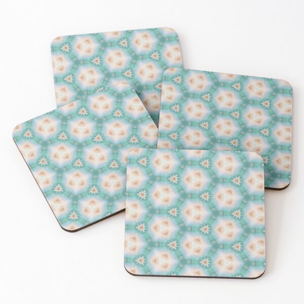 Item preview, Seafoam Sand Hexagonal Tile Pattern Mandala - Throw Pillow designed and sold by ArithraStudio.