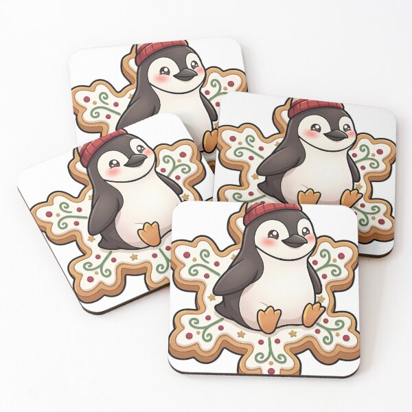 Item preview, Cute Chinstrap Penguin on a Giant Snowflake Biscuit designed and sold by pumsquare.