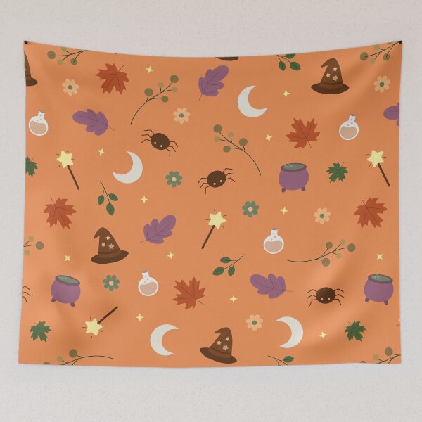 Item preview, Magical Witch Hat and Moon Pattern  | Cute Spooky Halloween Aesthetic designed and sold by Sietiva Diseño Creativo.