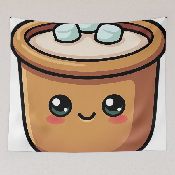 Item preview, Kawaii Cocoa Mug with a Sweet Happy Face — Christmas Bakery designed and sold by pumsquare.