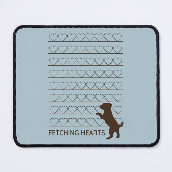 Item preview, Fetching Hearts Minimalist Cute Dog Silhouette Retro Art designed and sold by ANJ Creative Designs.