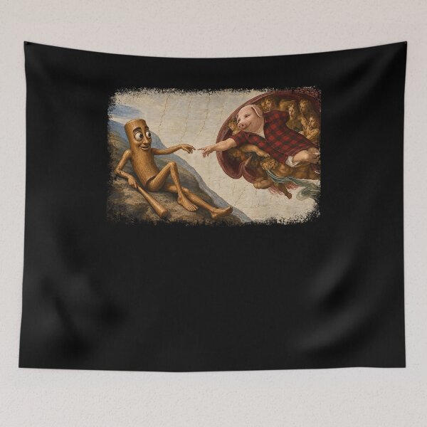 Item preview, The Creation of John Pork Meme Viral designed and sold by nosu-art-pod.