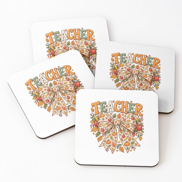 Item preview, Autumn Teacher Lettering with Floral Pumpkin Bow designed and sold by skyartdesign.