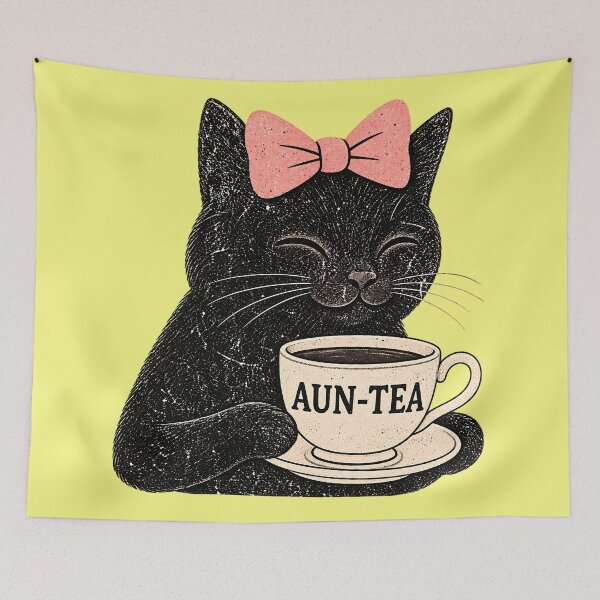Item preview, Aunt Tea Cute Retro Cat Auntie designed and sold by kyvua-artist.
