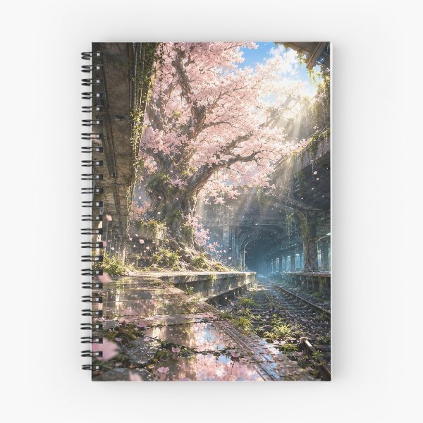 Item preview, The Last Bloom – Cherry Blossom in an Abandoned Station designed and sold by SEIMEI2025.
