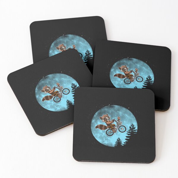 Item preview, Cute Cartoon Raccoon Riding Bicycle Outer Space designed and sold by EveSpinka36.
