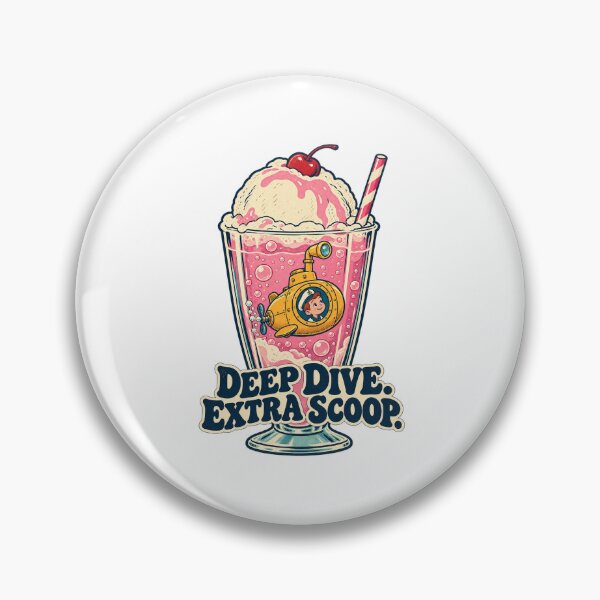 Item preview, Tiny Submarine Explores an Ice Cream Float designed and sold by Pixdot.