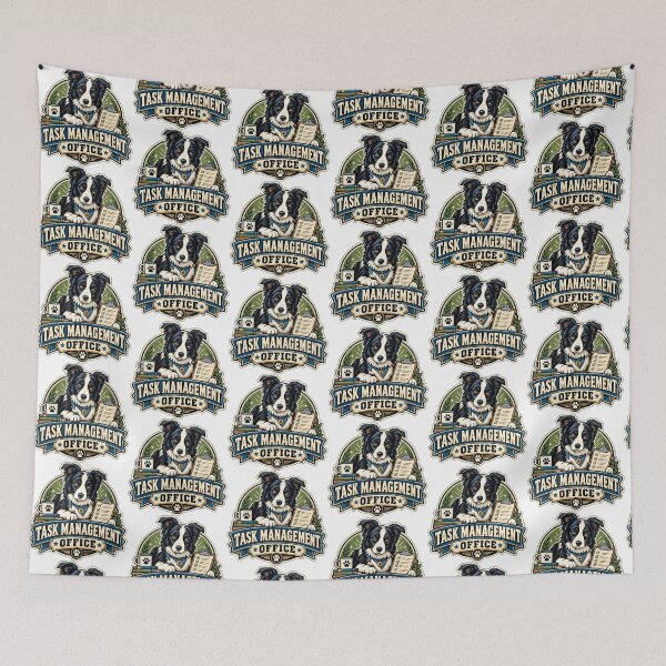 Item preview, Task Management Office Border Collie designed and sold by DesignArtEmpire.