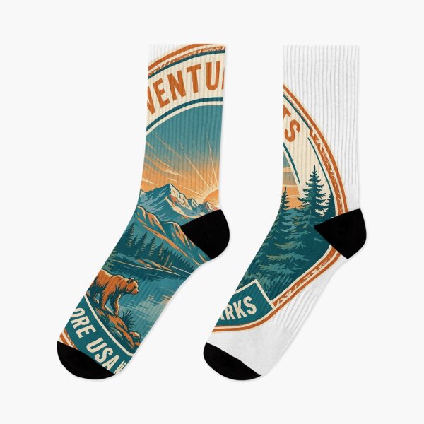 Aperçu de l'œuvre Adventure Awaits USA National Parks Vintage Travel créée et vendue par mahi1design.