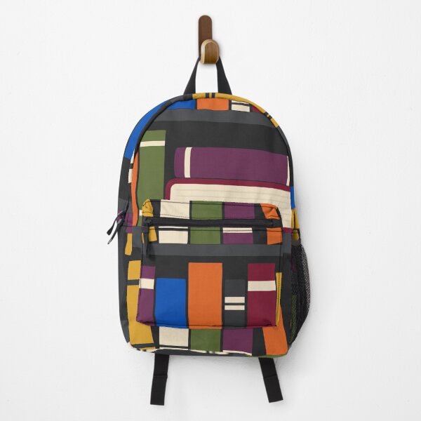 Item preview, Mochila con diseño de estantería – Mochila colorida con forma de estantería designed and sold by astersgraphics.